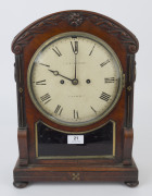 An antique English bracket clock, twin train fusee movement in a fine carved mahogany case, circa 1830, movement and dial signed "G. B. PATERSON, LONDON", with key and pendulum, 42cm high - 2