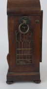 An antique English bracket clock, twin train fusee movement in a fine carved mahogany case, circa 1830, movement and dial signed "G. B. PATERSON, LONDON", with key and pendulum, 42cm high - 7