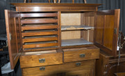 HARRY GOLDMAN (attributed) doctor's cabinet, Australian blackwood, interior fitted with slides and drawers, circa 1920, ​186cm high, 120cm wide, 55cm deep - 5