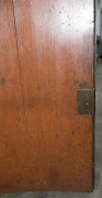 A Georgian bow front two door cabinet with book-matched flame mahogany panels, brass reeded trim and unusual vertical fluted edge, circa 1800, 86cm high, 97cm wide, 54cm deep - 7