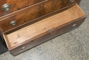 A Georgian three drawer chest, flame mahogany with ebony inlay and pine secondary timbers, circa 1790, ​81cm high, 82cm wide, 42cm deep - 8