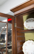 An antique Sheraton bookcase, flame mahogany with astragal glazed doors, 19th century, 214cm high, 111cm wide, 42cm deep - 5