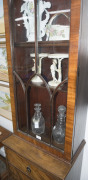 A rare pair of antique English Hepplewhite mahogany bookcases, 18th century, unusual slim proportions with flame mahogany drawer fronts, cockbeading and astragal glazed doors with adjustable shelving. With accompanying documentation from Windsor Antiques, - 13