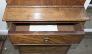 A rare pair of antique English Hepplewhite mahogany bookcases, 18th century, unusual slim proportions with flame mahogany drawer fronts, cockbeading and astragal glazed doors with adjustable shelving. With accompanying documentation from Windsor Antiques, - 14