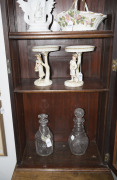 A rare pair of antique English Hepplewhite mahogany bookcases, 18th century, unusual slim proportions with flame mahogany drawer fronts, cockbeading and astragal glazed doors with adjustable shelving. With accompanying documentation from Windsor Antiques, - 16