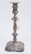 A set of four English sterling silver candle sticks, Sheffield circa 1904, weighted bases, 32cm high - 5