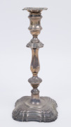 A set of four English sterling silver candle sticks, Sheffield circa 1904, weighted bases, 32cm high - 7