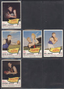 1966 SCANLENS "Footballers" complete set [72], including all 14 die-cuts with Barry Cable, Ron Barassi, Ken Fraser, Ted Whitten, "Polly" Farmer, Darrel Baldock & Bob Skilton; mostly G/VG. Another rare set. (72) - 10
