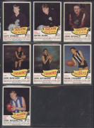 1966 SCANLENS "Footballers" complete set [72], including all 14 die-cuts with Barry Cable, Ron Barassi, Ken Fraser, Ted Whitten, "Polly" Farmer, Darrel Baldock & Bob Skilton; mostly G/VG. Another rare set. (72) - 5