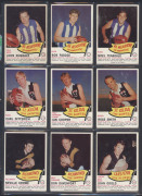 1966 SCANLENS "Footballers" complete set [72], including all 14 die-cuts with Barry Cable, Ron Barassi, Ken Fraser, Ted Whitten, "Polly" Farmer, Darrel Baldock & Bob Skilton; mostly G/VG. Another rare set. (72) - 3