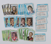 1979 SCANLENS: Accumulation of cards noting Alex Jesaulenko & Ross Glendinning, plus a few checklists; some cards heavily duplicated; VG/VF. (162) - 2