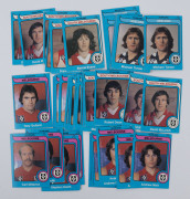 1980 SCANLENS: Accumulation of cards noting Michael Roberts (3), Grant Thomas & Don Scott (3), plus a few checklists; some cards heavily duplicated; generally G/VF. (217) - 3