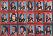SCANLENS "Footballers", complete sets comprising 1981 [168], 1982 [180]; 1984 [132]; 1985 [132]; 1986 [132]; 1987 [132]; plus 1986 & 1987 bubble gum wrappers; mostly VG to excellent. (878) - 12