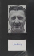 AUSTRALIAN TEST, SHEFFIELD SHIELD & INTERNATIONAL CRICKETER AUTOGRAPHS: A collection of autographed displays, team sheets & signed postcards in an album; including Ted a'Beckett (4 Tests), Jack Moroney (7 Tests), Jim de Courcy (3 Tests), Graeme Watson (5 - 3