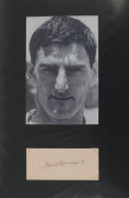 AUSTRALIAN TEST, SHEFFIELD SHIELD & INTERNATIONAL CRICKETER AUTOGRAPHS: A collection of autographed displays, team sheets & signed postcards in an album; including Ted a'Beckett (4 Tests), Jack Moroney (7 Tests), Jim de Courcy (3 Tests), Graeme Watson (5 - 5