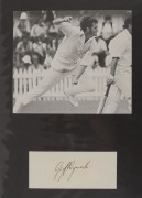 AUSTRALIAN TEST, SHEFFIELD SHIELD & INTERNATIONAL CRICKETER AUTOGRAPHS: A collection of autographed displays, team sheets & signed postcards in an album; including Ted a'Beckett (4 Tests), Jack Moroney (7 Tests), Jim de Courcy (3 Tests), Graeme Watson (5 - 7