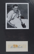AUSTRALIAN TEST CRICKETER AUTOGRAPHS: A collection of autographed displays in an album; including 13 Captains. Noted Lindsay Hassett, Ian Craig, Richie Benaud, Neil Harvey, Brian Booth, Bob Simpson, Bill Lawry, Ian Chappell, Graham Yallop, Greg Chappell, - 2