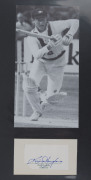 AUSTRALIAN TEST CRICKETER AUTOGRAPHS: A collection of autographed displays in an album; including 13 Captains. Noted Lindsay Hassett, Ian Craig, Richie Benaud, Neil Harvey, Brian Booth, Bob Simpson, Bill Lawry, Ian Chappell, Graham Yallop, Greg Chappell, - 6