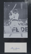 AUSTRALIAN TEST CRICKETER AUTOGRAPHS: A collection of autographed displays in an album; including 13 Captains. Noted Lindsay Hassett, Ian Craig, Richie Benaud, Neil Harvey, Brian Booth, Bob Simpson, Bill Lawry, Ian Chappell, Graham Yallop, Greg Chappell, - 7
