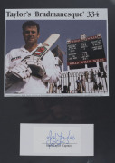 AUSTRALIAN TEST CRICKETER AUTOGRAPHS: A collection of autographed displays in an album; including 13 Captains. Noted Lindsay Hassett, Ian Craig, Richie Benaud, Neil Harvey, Brian Booth, Bob Simpson, Bill Lawry, Ian Chappell, Graham Yallop, Greg Chappell, - 9