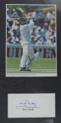 AUSTRALIAN TEST CRICKETER AUTOGRAPHS: A collection of autographed displays in an album; including 13 Captains. Noted Lindsay Hassett, Ian Craig, Richie Benaud, Neil Harvey, Brian Booth, Bob Simpson, Bill Lawry, Ian Chappell, Graham Yallop, Greg Chappell, - 10