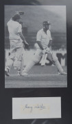 AUSTRALIAN TEST CRICKETER AUTOGRAPHS: A collection of autographed displays on a few autograph sheets in an album; including Keith Miller, Ron Saggers, Rod Marsh, Dean Jones, David Hookes, Rodney Hogg, Ian Meckiff, Ian Redpath, Doug Walters, Kerry O'Keeffe - 3