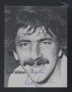 AUSTRALIAN TEST CRICKETER AUTOGRAPHS: A collection of autographed displays on a few autograph sheets in an album; including Keith Miller, Ron Saggers, Rod Marsh, Dean Jones, David Hookes, Rodney Hogg, Ian Meckiff, Ian Redpath, Doug Walters, Kerry O'Keeffe - 4