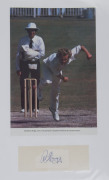 AUSTRALIAN TEST CRICKETER AUTOGRAPHS: A collection of autographed displays on a few autograph sheets in an album; including Keith Miller, Ron Saggers, Rod Marsh, Dean Jones, David Hookes, Rodney Hogg, Ian Meckiff, Ian Redpath, Doug Walters, Kerry O'Keeffe - 13