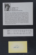 AUSTRALIAN TEST CRICKETER AUTOGRAPHS: A collection of autographed displays in an album; including Colin Guest (1 Test), Les Joslin (1 Test), Fred Freer (1 Test), Ashley Woodcock (1 Test), Des Hoare (1 Test), Ken Eastwood (1 Test), Ian Callen (1 Test), Sim - 2