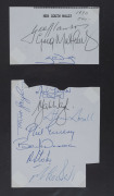 AUSTRALIAN TEST CRICKETER AUTOGRAPHS: A collection of autographed displays in an album; including Ian Chappell, Ricky Ponting, Ian Healy, Glenn McGrath, Shane Warne, Barry Richards, Des Hoare, John Dyson, Jeff Hammond, Murray Bennett, Tony Mann, Lindsay K - 2