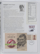 AUTOGRAPHS: 1940s-90s era player signatures mostly on small cards or on philatelic covers including Australians Gil Langley, Keith Miller, Ian Meckliff & Graham McKenzie; West Indians Wes Hall (2, one on small photograph), Rohan Kanhai & Gary Sobers; Engl - 6