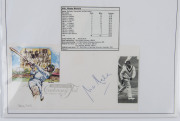 AUTOGRAPHS: 1940s-90s era player signatures mostly on small cards or on philatelic covers including Australians Gil Langley, Keith Miller, Ian Meckliff & Graham McKenzie; West Indians Wes Hall (2, one on small photograph), Rohan Kanhai & Gary Sobers; Engl - 7