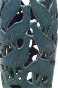 KLYTIE PATE pierced pottery vase with decoration glazed in mottled turquoise, incised "Klytie Pate, 1987", 33cm high - 2