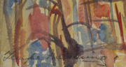 CONSTANCE TEMPE MANNING (1896 - 1960), Untitled (Self-portrait in a sunhat), watercolour, signed lower left, - 3