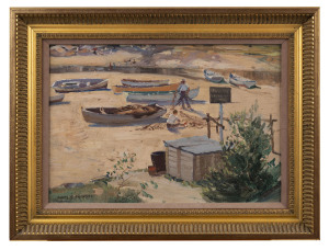 JAMES RANALPH JACKSON (1882 - 1975), Boats for Hire, oil on canvas on board, signed lower left, 28 x 40cm Provenance: Christies, Australian Paintings, Prints & Books, Melbourne, 12/04/1987, Lot No. 329.