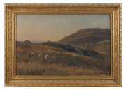 JAN HENDRIK SCHELTEMA (1861-1941), Sheep grazing, oil on canvas board, signed lower right, 26.5 x 39.5cm.