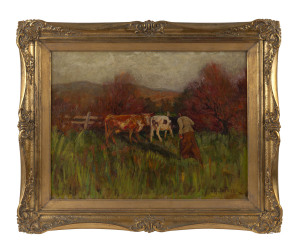 HAROLD SEPTIMUS POWER (1878-1951), Autumn Evenings, oil on canvas, signed lower right, 45 x 60cm. Provenance: Queensland Fine Art Auctions, Fine Paintings, Brisbane, 15/08/1988, Lot No. 122.