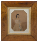 WILLIAM MICHAEL NICHOLAS (1809 - 1854), Three Quarter Length Portrait of a Young Woman Wearing A Lace Overmantle, watercolours heightened with white, 21 x 15.5cm. Provenance: Lawsons, Fine Paintings, Drawings, Prints & Sculpture, Sydney, 19/06/1984, Lot 