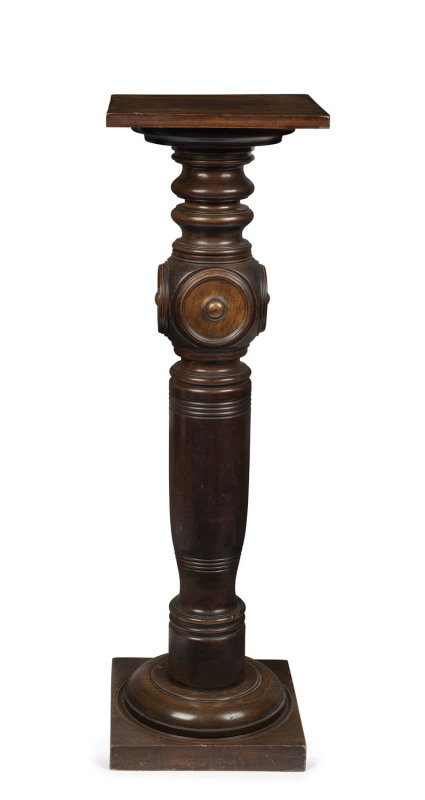 An antique Australian pedestal, kauri pine and cedar, 19th century, 140cm high, 35cm wide, 34cm deep