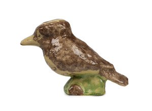 BOSLEY pottery kookaburra statue, 18cm high, 26cm wide