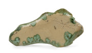 PEGGY WHITING pottery leaf dish with applied female nude figure, incised "Peggy Whiting '35", 24cm wide - 3