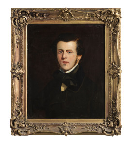 ARTIST UNKNOWN (19th century), portrait of a gentleman, oil on canvas in fine gilded frame, ​59.5 x 49cm