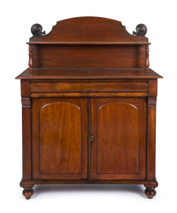 A Colonial Australian cedar chiffonier with shield doors and cushion moulded drawer, full cedar construction, Tasmanian origin, circa 1840, 145cm high, 112cm wide, 49cm deep