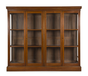 UNIVERSITY OF SYDNEY an impressive antique Australian cedar display cabinet, circa 1880, with impressed marks "UNIV. SYD.", 213cm high, 252cm wide, 50cm deep.