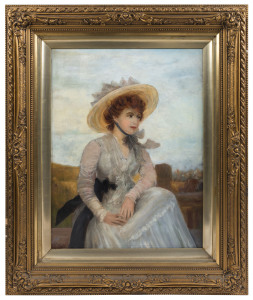 ARTIST UNKNOWN (Australian school, 19th century), portrait of a girl, oil on canvas, 76 x 57cm