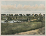 ZOOLOGICAL GARDENS, SYDNEY c.1895 colour photo-lithograph Phillip-Stephan Photo Litho & Typographic Process Co. Ltd Mounted image, overall 47.5 x 54cm.