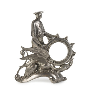 A maritime picture frame, nickel plated, 19th century