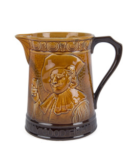 FALCON WARE "Jolly Good Health" porcelain ale jug, circa 1930s, stamped "Falcon Ware, Made In England", 20cm high
