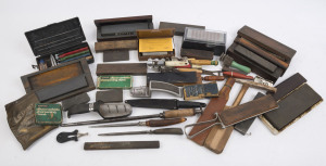 A collection of assorted sharpening stones and steels, 19th and 20th century, (qty).