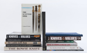 BOWIE KNIVES & KNIVES group of reference books, (13 vols.)